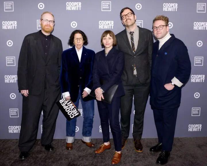 Corey Gutch, Fran Lebowitz, Molly Derse, Gabriel Stromberg, and Michael Ellsworth at th...