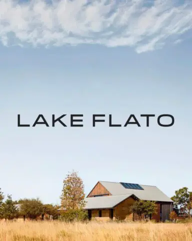 Modern rural home design by Lake Flato Architects, under clear skies with open landscape.