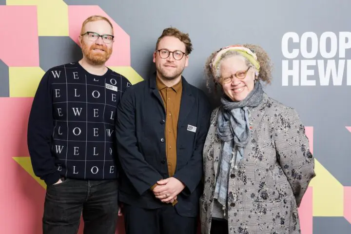 Corey Gutch, Michael Ellsworth, and Gail Anderson smiling at the San Francisco Cooper H...