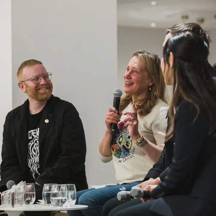 Corey Gutch, Susan Kare, Ivan Poupyrev, and Lisa Iwamoto panel discussion at Design Wit...