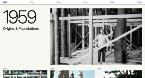 a screenshot of an Olson Kundig timeline era