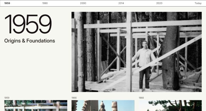 a screenshot of an Olson Kundig timeline era