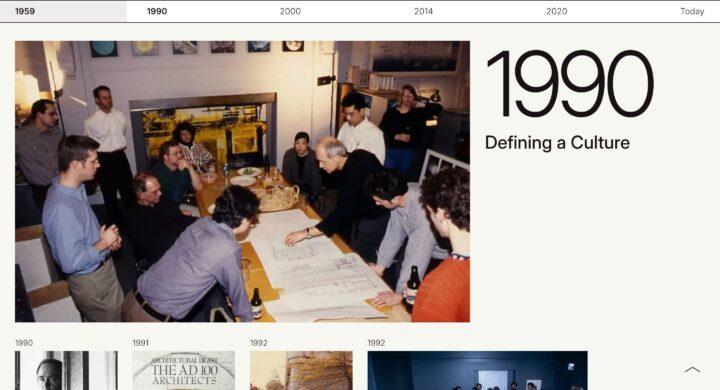 a screenshot of an Olson Kundig timeline era