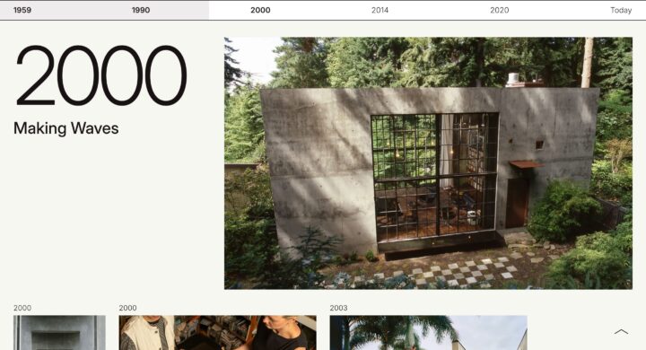 a screenshot of an Olson Kundig timeline era