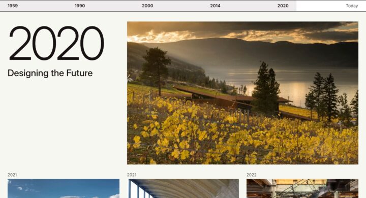 a screenshot of an Olson Kundig timeline era