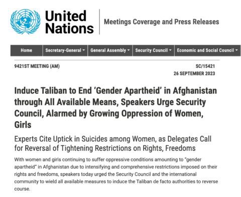 UN meeting urges end to gender apartheid in Afghanistan, highlights women's rights issues and calls for international action.