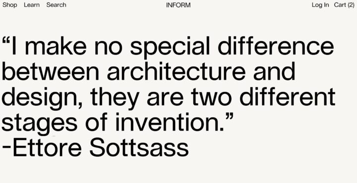 Quote on invention stages by Ettore Sottsass, highlighting the link between architectur...