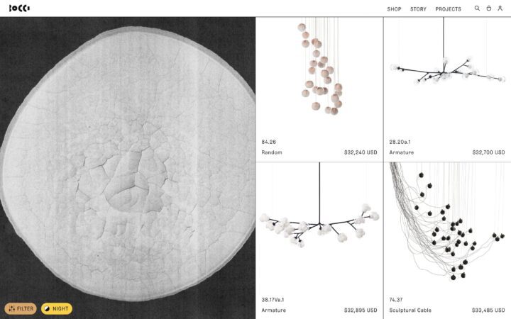 Bocci luxury lighting collection featuring random and armature designs with price detai...