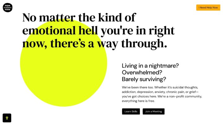 homepage with high contrast enabled