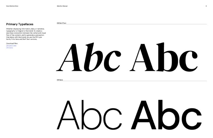 Typography design with DM Serif Text and DM Sans font examples.