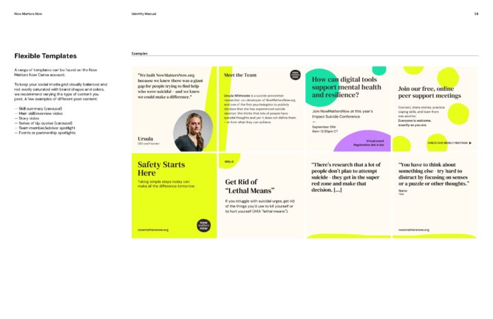 Promotional graphic for NowMattersNow.org highlighting mental health resources and even...