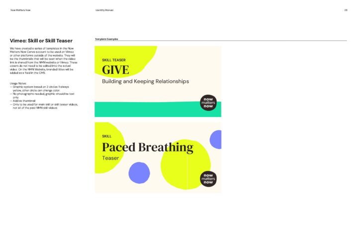 Now Matters Now skill teaser templates for building relationships and paced breathing p...