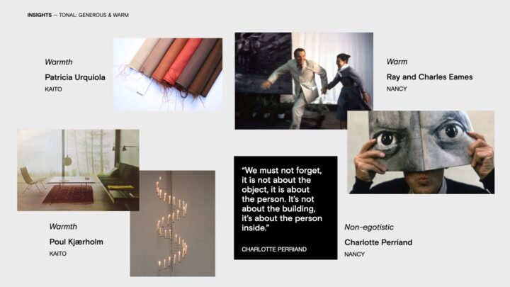 Collage showcasing warm-toned textiles, minimalist interiors, creative displays, and a ...