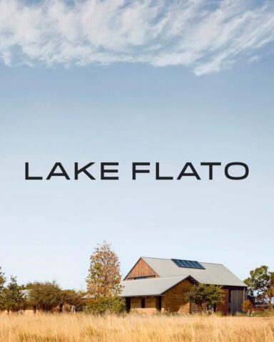 Modern rural home design by Lake Flato Architects, under clear skies with open landscape.