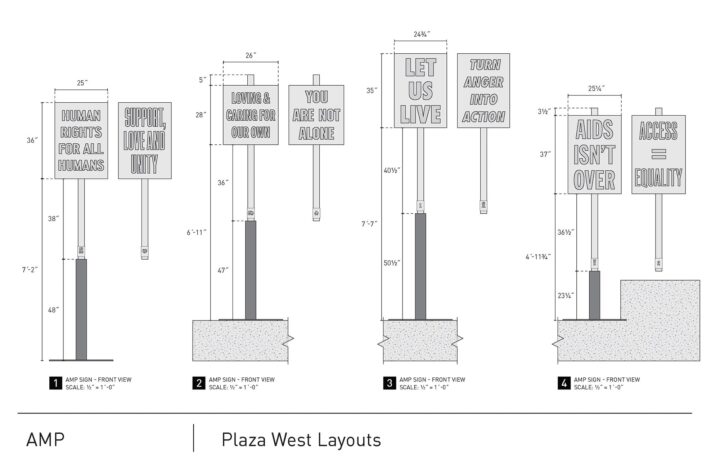 Illustration of protest signs with messages on human rights, unity, and equality, showi...