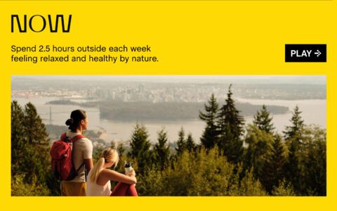 People enjoying a scenic view of nature, promoting spending 2.5 hours outside weekly for relaxation and health benefits.