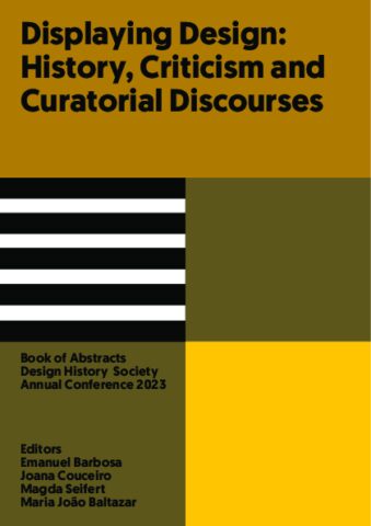 Alt text: Cover of Book of Abstracts for Design History Society Annual Conference 2023 with geometric patterns and editor names.